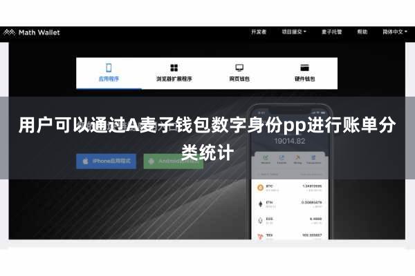 用户可以通过A麦子钱包数字身份pp进行账单分类统计
