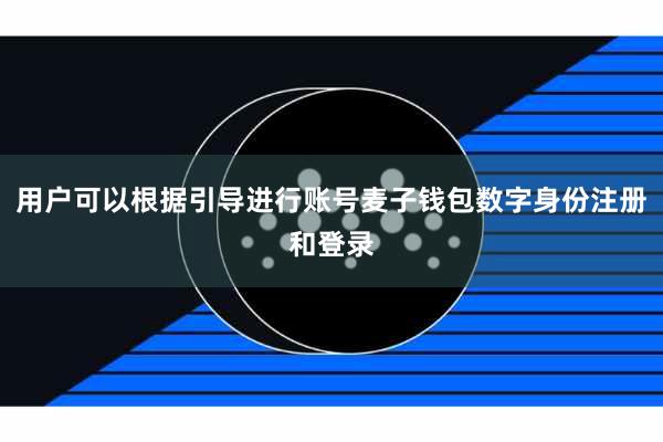用户可以根据引导进行账号麦子钱包数字身份注册和登录