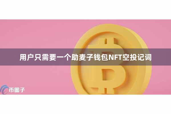 用户只需要一个助麦子钱包NFT空投记词