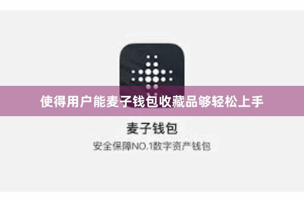 使得用户能麦子钱包收藏品够轻松上手