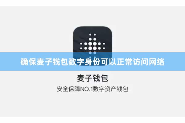 确保麦子钱包数字身份可以正常访问网络