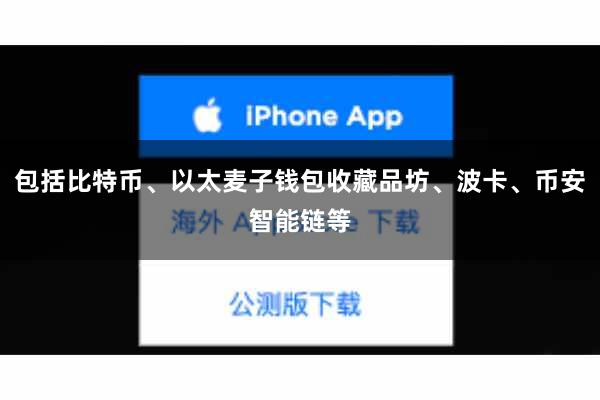 包括比特币、以太麦子钱包收藏品坊、波卡、币安智能链等