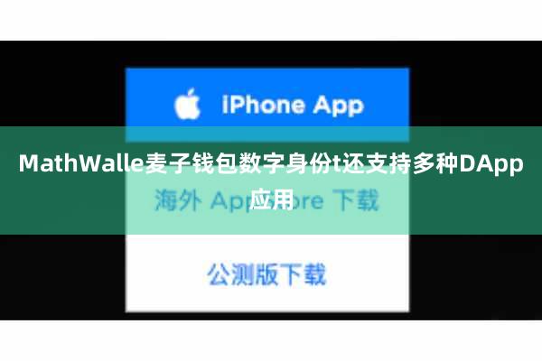 MathWalle麦子钱包数字身份t还支持多种DApp应用